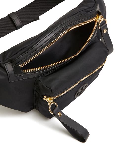 Nylon belt bag in black 